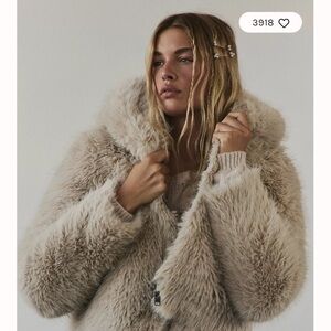 Free People Teddy Jacket - Cream